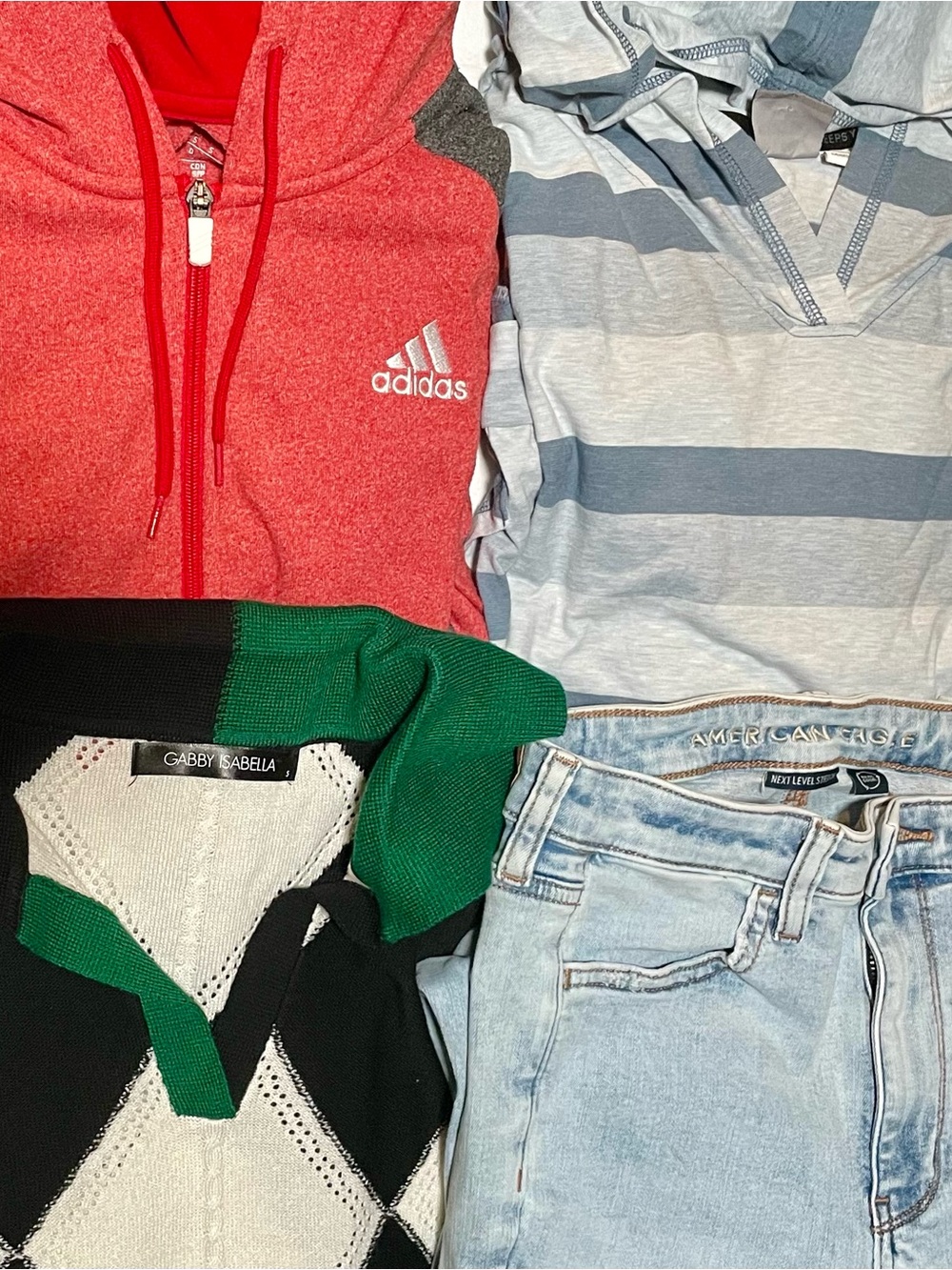 Women's Small Clothing Bundle - American Eagle, Adidas, Puma, Gabby Isabella